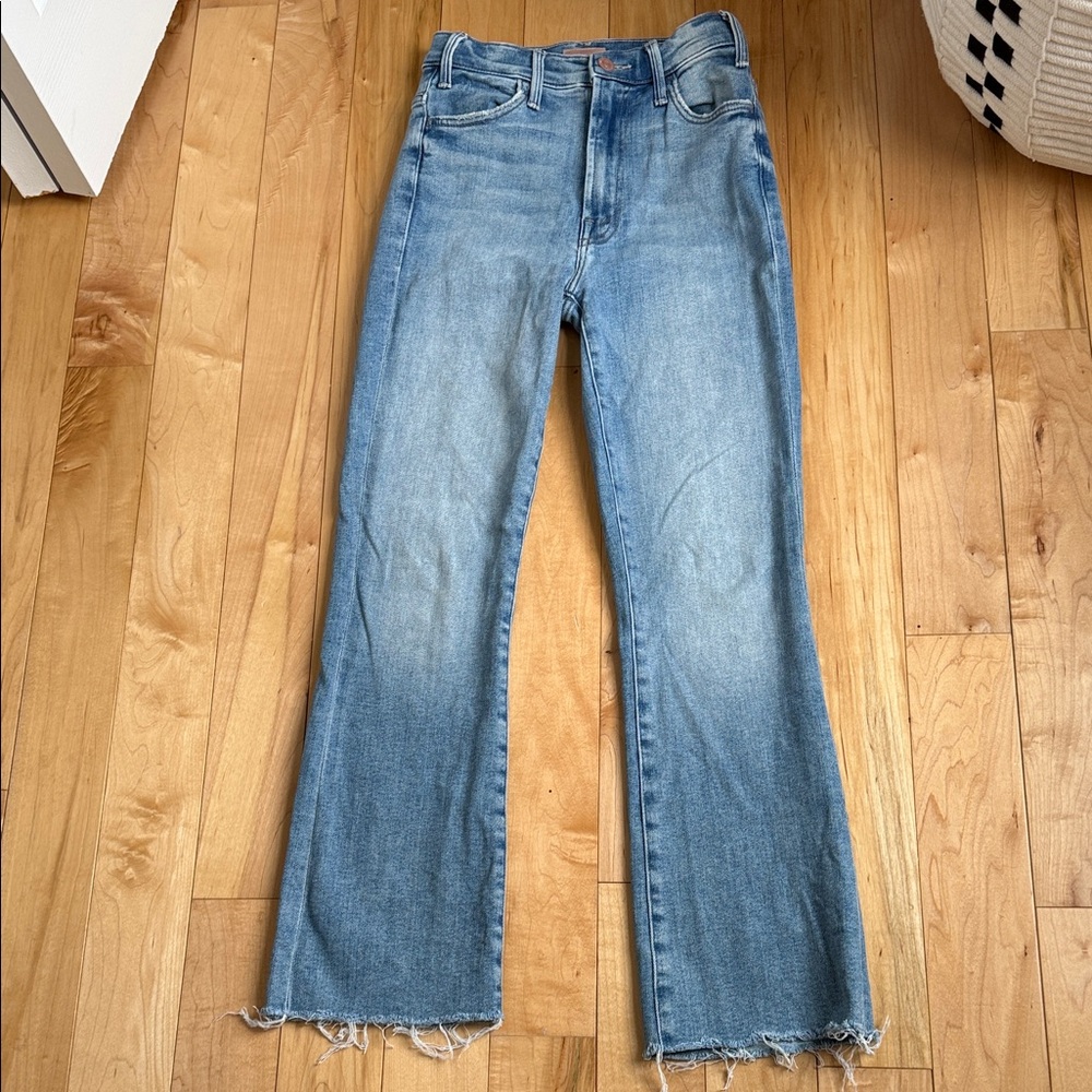 MOTHER Hustler Light Blue Ankle Jeans